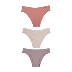Kit Calcinha Del Rio Feminina 3 Peças Microfibra Biquíni